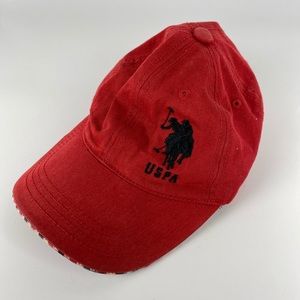 Vintage US Polo Assn Association Red Baseball Hat